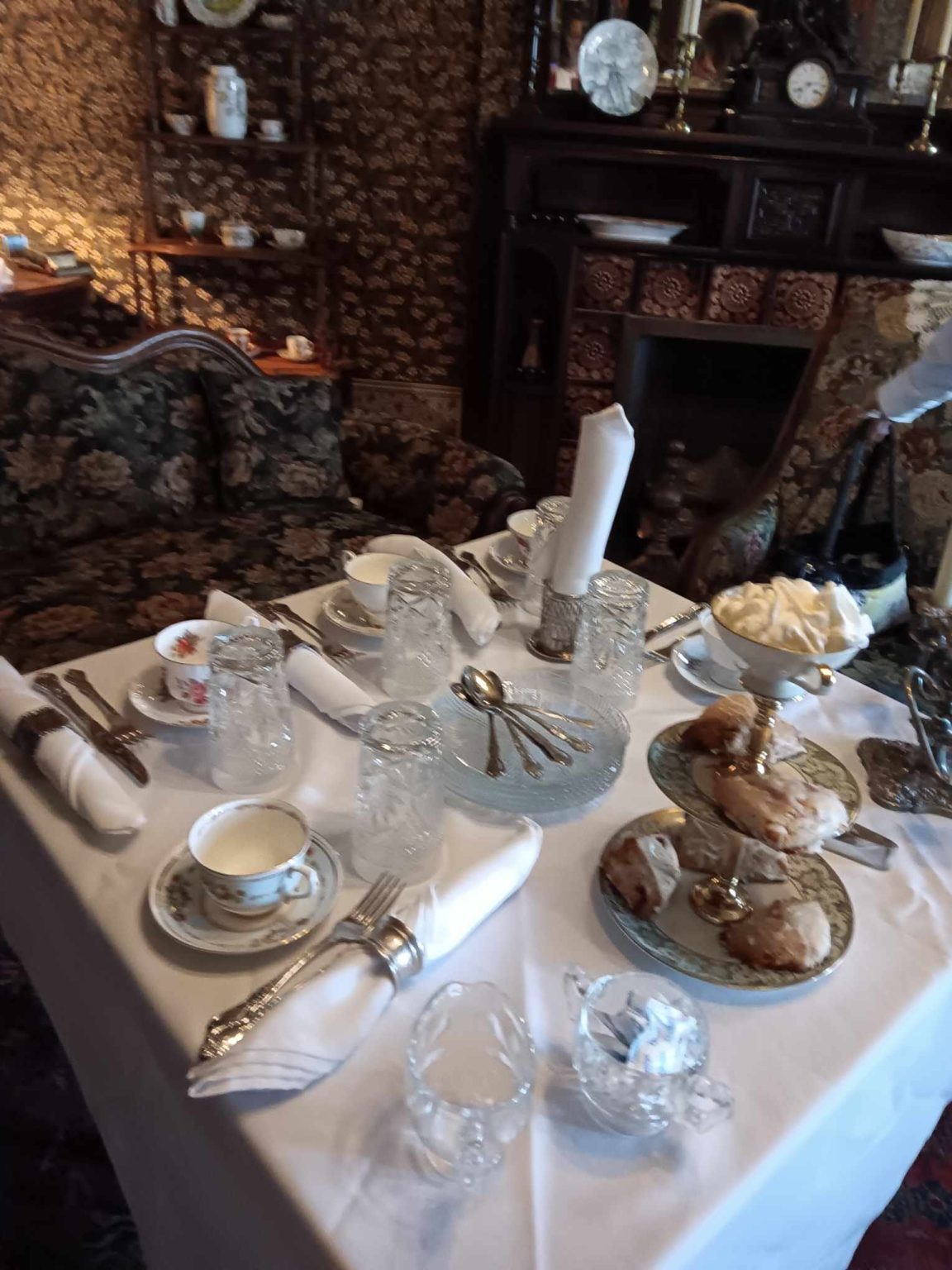 Gallery 2 - Table set for afternoon tea at the Whaley Historic House Museum