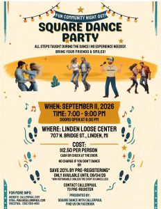 MODERN Square Dance Party OPEN TO THE PUBLIC (all steps taught during the event)