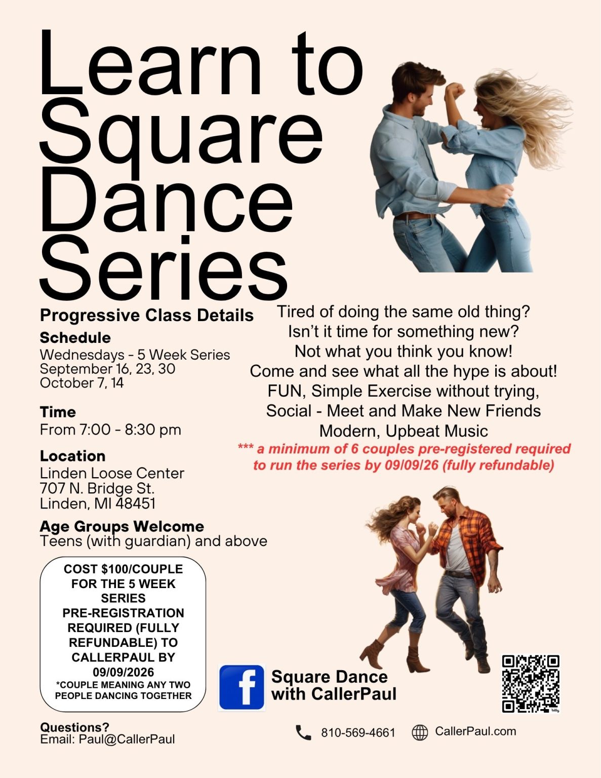Gallery 1 - MODERN Square Dance Party with CallerPaul - Open to the Public, No Experience Needed (ALL steps taught during the event) Grand Blanc Area 09/25/26