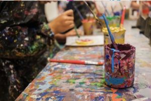 Pendulum Painting: A toddler friendly process art event