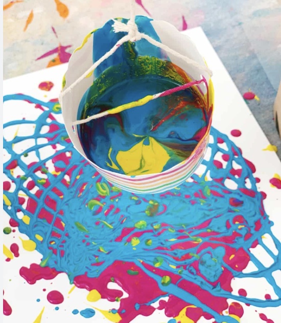 Gallery 1 - Pendulum Painting: A toddler friendly process art event