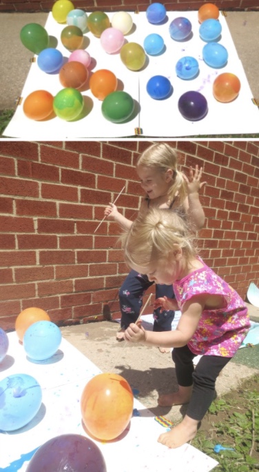 Gallery 3 - Mommy and Me Gross Motor Outdoor Balloon Pop Painting Experience